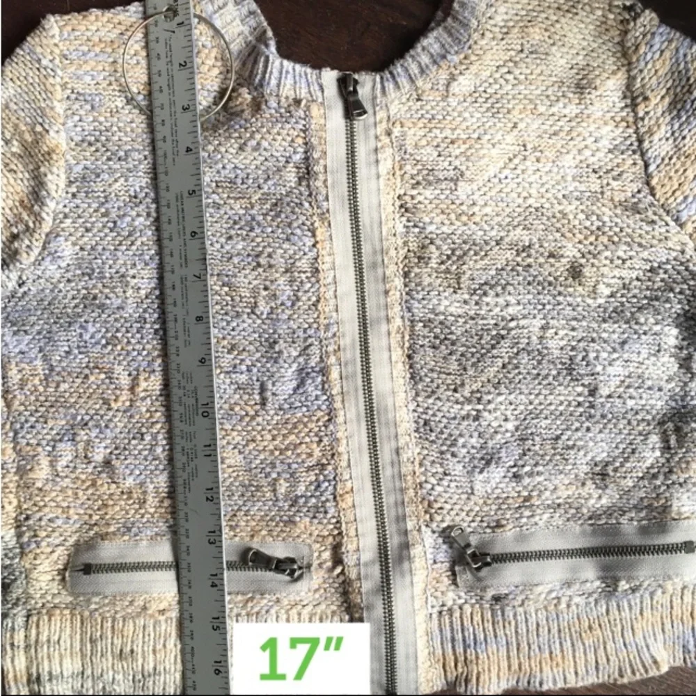 🍃FREE PEOPLE 🍃 cotton zip up sweater. - Picture 8 of 10